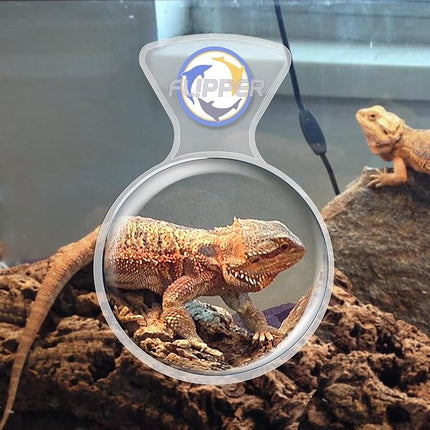 Flipper DeepSee 5" Magnetic Aquarium Viewer – Optical-Grade Magnifying Lens for Glass & Acrylic Tanks up to 5/8" Thick – Hands-Free Underwater Viewing for Fish, Corals & Aquarium Photography – Clear