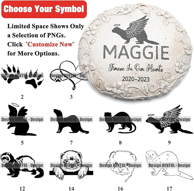 Personalized Ferret Memorial Stone, Pet Grave Marker Ferret, Ferret Headstone, Ferret Tombstone, Ferret Gravestone, Ferret Memorial Gifts