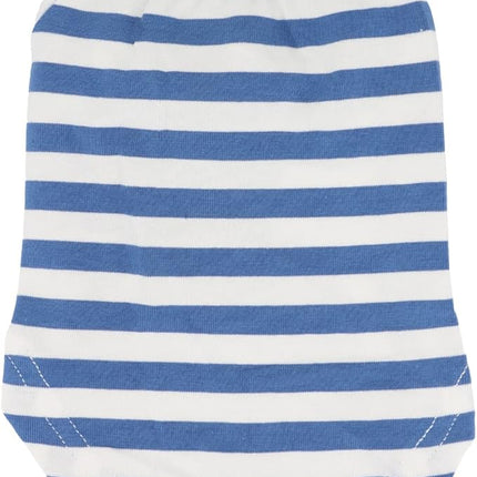 LOPHIPETS 100% Breathable Cotton Striped Dog Tee Shirt T-Shirt for Small Dogs Chihuahua Puppy Clothes -Blue and White Strips/L
