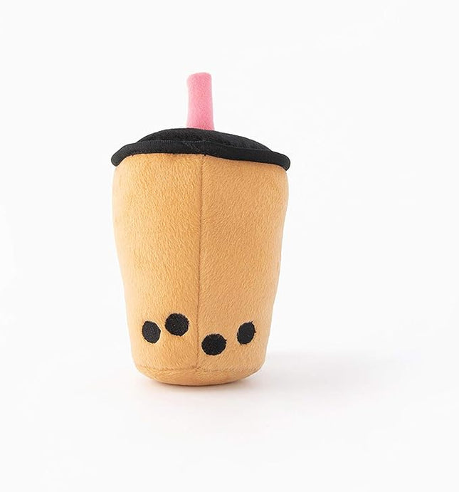 ZippyPaws NomNomz - Dog Squeaky Toys to Keep Them Busy, Funny Food Plush for Small & Medium Dogs, Cute Stuffed Puppy Toy, Pet Products, Gift for Dogs of All Breeds, Soft and Cuddly - Boba Milk Tea