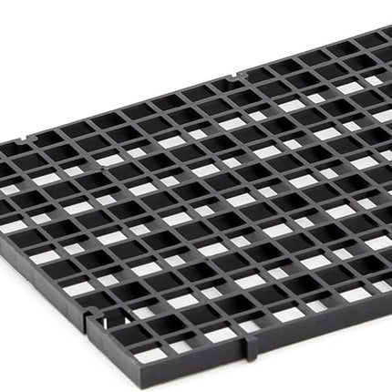 Aquarium Fish Tank Bottom Isolation 4 Pcs, Plastic Egg Crate Grid Divider Tray Egg (S 4pcs Black)
