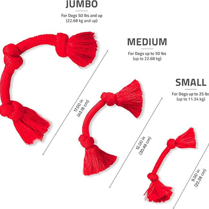 Playology Dog Toys | Dri-Tech Rope Toy Tug of War Rope for Aggressive Chewers (Value 2-Pack) | Medium Peanut Butter/Beef Scented Toys - Easy to Clean and Made from Non Toxic Materials