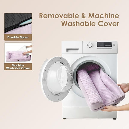 EHEYCIGA Memory Foam Dog Bed XLarge Sized Dogs, Extra Large Dog Bed Orthopedic with Washable Removable Cover, Waterproof XL Pet Bed Couch, 44x32x6.5 Inches, Lilac