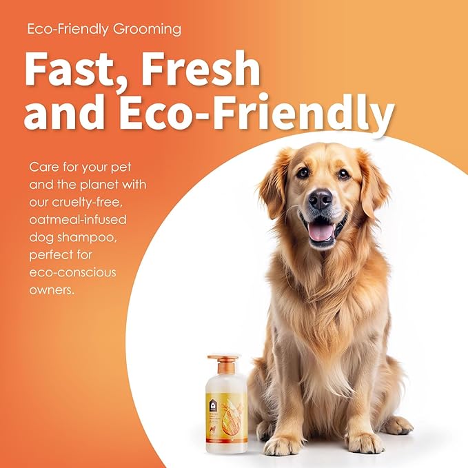 Arf Arf Silky Dog Shampoo for Dry, Itchy, Sensitive Skin - Soothing Oatmeal & Honey Formula for a Salon-Quality Smooth Coat - Gentle Puppy & Dog Wash for All Breeds - Fresh Scent, 16oz