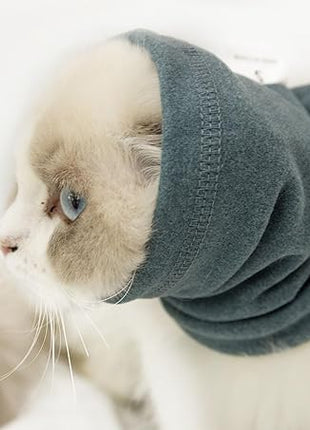 Cat Bath Accessories,Ear Wrap Pinpoint Mesh Anxiety Relief, Bath Accessories for Pet Grooming & Force Drying (Green S)