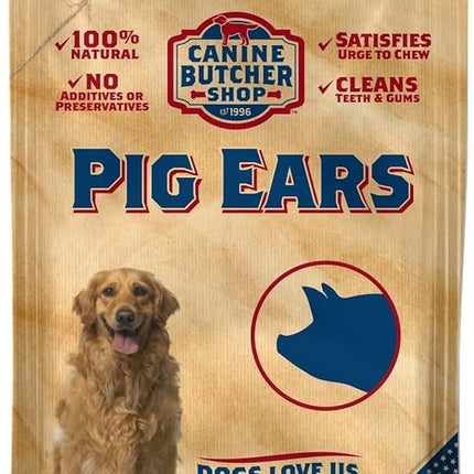 Pig Ears for Dogs Large Made in USA, Pig Ears Dog Treats, Large & Small Dogs, Aggressive Chewers, Dog Chews Long Lasting (12-Pack)