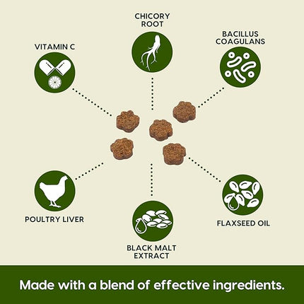 ARK NATURALS Gentle Digest Soft Chews, Vet Recommended Dog and Cat Prebiotics and Probiotics, Digestive and Immune System Support, 120 Count, greens, 326002