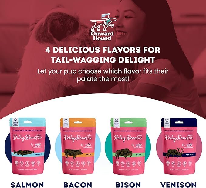 Training Treats for Dogs - Soft Bison - Low Calorie Dog Training Treats for Sensitive Stomachs with Single Source Premium Protein, Corn Free, & Soy Free Formula - 10 oz