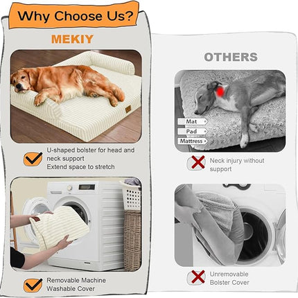 Dog Bed Medium Size Dog-Orthopedic Waterproof Bed for Dogs,Foam Couch Sofa with Washable Removable Cover & Non-Slip Bottom