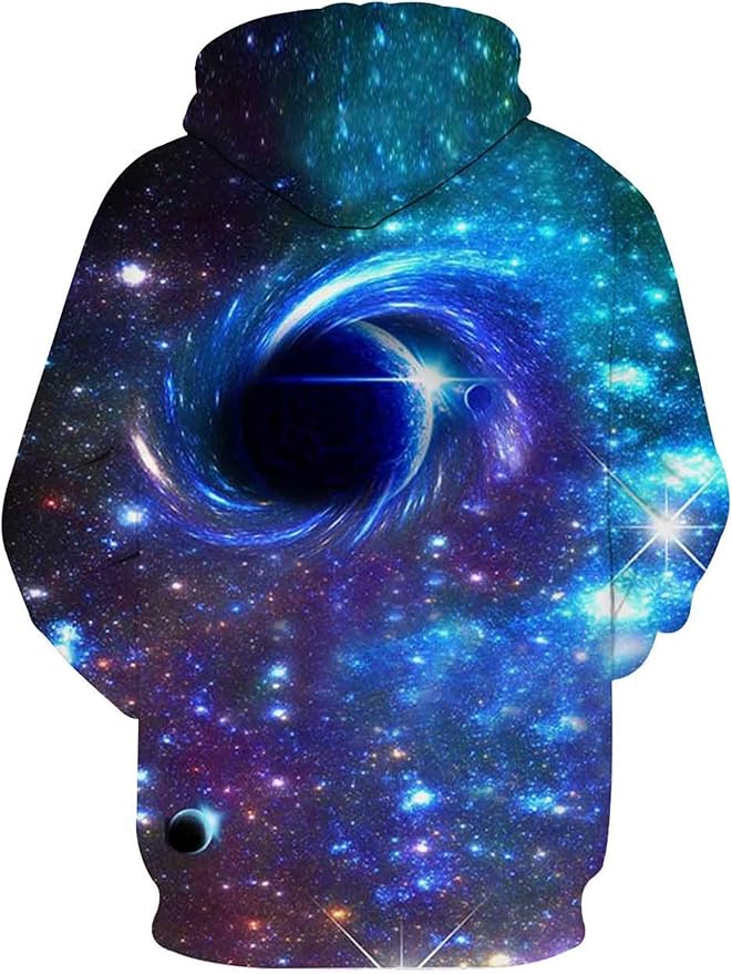 Yasswete Unisex Adults 3D Printed Fashion Hoodies for Men Women Pullover Novelty Sweatshirts with Big Pockets