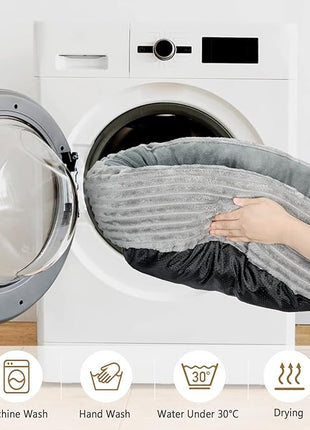 Cat Bed, Cat Bed for Indoor Cats, 20’’ Donut Cat Bed for Cats and Small Dogs, Washable Round Pet Bed, Indoor Use