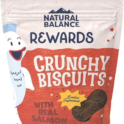 Natural Balance Limited Ingredient Rewards Crunchy Biscuits, Grain-Free Dog Treats for Adult Dogs of All Breeds, Salmon Recipe, 14 Ounce (Pack of 1)