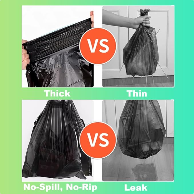 100 PCS Portable Toilet Bags for Camping, Drawstring Biodegradable Porta Potty Bag - 8 Gallon Thickened Waste Bag for 5 Gallon Bucket Toilets, Compostable Bags for Adults (100 Count)