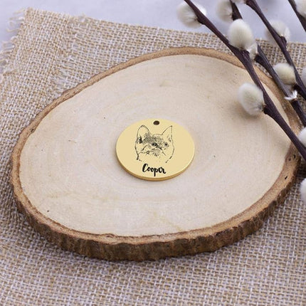 LONAGO 925 Sterling Silver Custom Dog Cat Portrait Photo Necklace Personalized Pet Engraved Picture Pendant Memorial Gift Name Jewelry for Women Mom