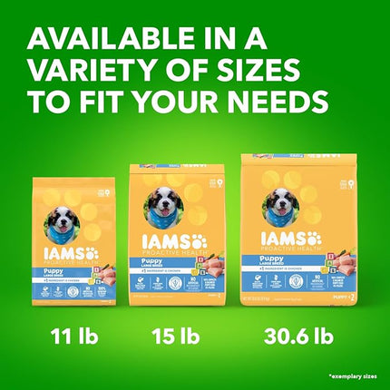 IAMS Proactive Health Large Breed Puppy Food with Real Chicken, 30.6 lb. Bag