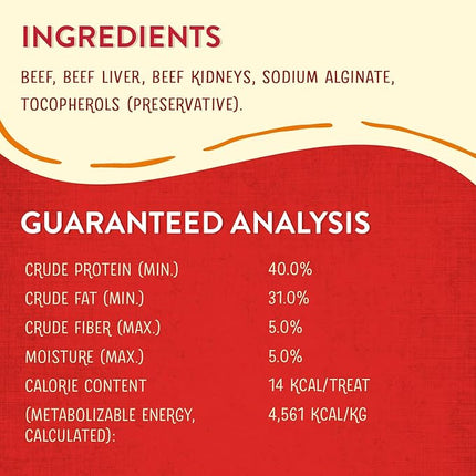 Stella & Chewy's Freeze-Dried Raw Wild Weenies Dog Treats - High-Protein Training Treats for Dogs & Puppies - All-Natural Grass-Fed Beef Recipe with 97% Meat & Organs - USA Made - 3.25 oz Bag