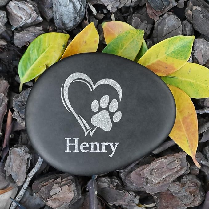 Personalized Pet Memorial Stones Gifts - Cat Memorial Stones - Dog Memorial Gravestone - Bereavement Gifts for Loss of Pet Dog - Loss of Pet Sympathy Gifts - Pet Memorial Gifts for Dogs Cats