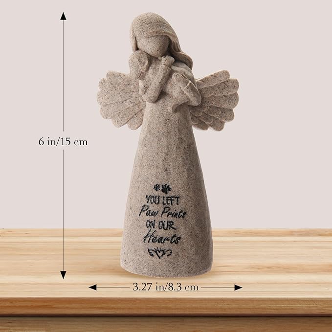 Pet Memorial Gifts for Dogs - Dog Bereavement Sympathy Gift, Loss of Dog Remembrance Keepsake with “You Left Paw Prints on Our Hearts”,Ideal for Rainbow Bridge & Pet Loss Memorial(Granite)