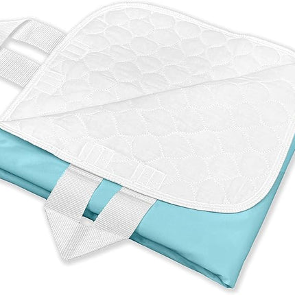 RMS Ultra Soft 4-Layer Washable and Reusable Incontinence Bed Pads with 4 Convenient Handles to Assist in Home Health Care, 34X36 Inch