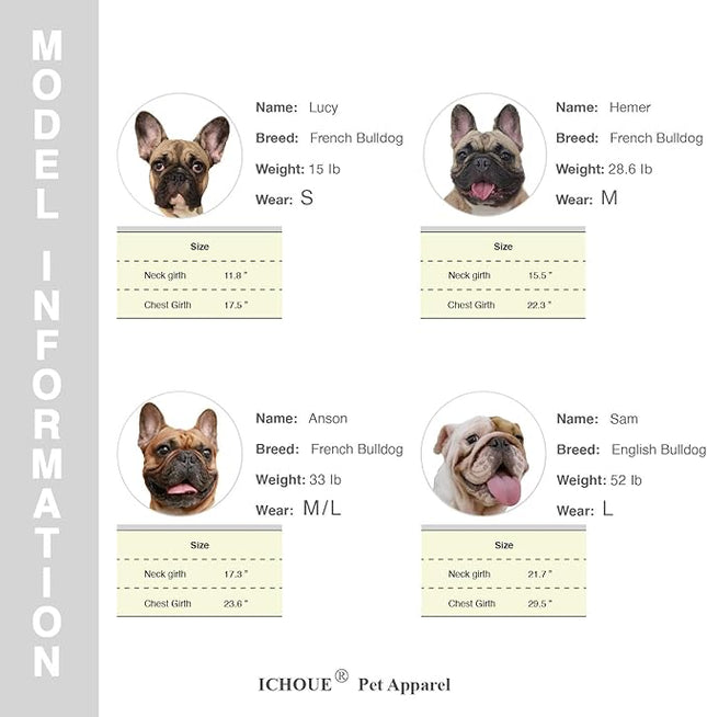 iChoue French Bulldog Harness Adjustable Locked Buckle with Handle for Frenchie Pug English Boston Terrier Dogs, Kiwi Fruit, Large