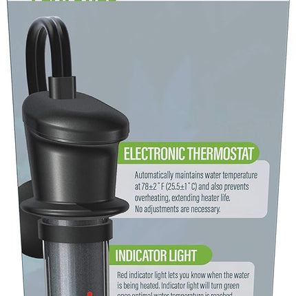 GloFish Submersible Heater 50 Watts, for Aquariums Up to 10 Gallons, UL Listed,Black (Pack of 5)