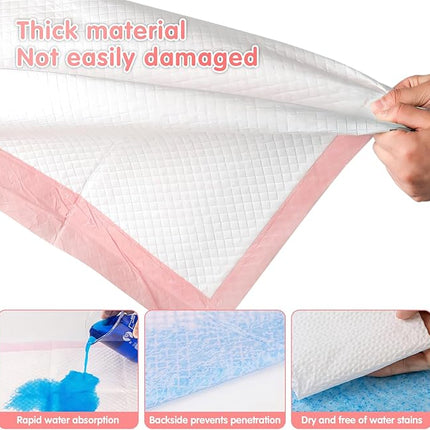BinetGo Pink Disposable Pee Pads for Dogs, 50 Count 28” x 36” XX-Large Wee Wee Pads for Dogs Urine, Extra Absorbent Unscented Puppy Pads, Pet Training Pads for Dogs, Pink Doggy Pee Pads for Indoors
