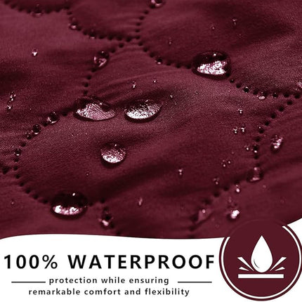 SPXTEX Dog Bed Cover Washable Pee Pads Dog Blankets for Puppy Large Dog Cat,Sofa Reversible Changing Pad Reusable 1 Piece（52"x82",Burgundy+Pink）