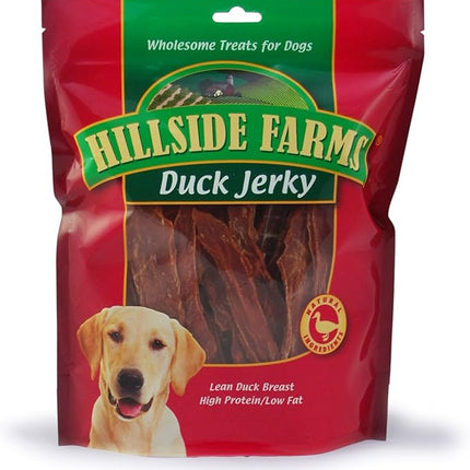 Hillside Farms Duck Jerky Dog Treats with Only 3 Ingredients and No Fillers, 2 Pound Bag