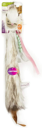 SmartyKat Chitter Critter Squirrel Electronic Sound Plush Kicker Cat Toy, Battery Powered - Gray, One Size