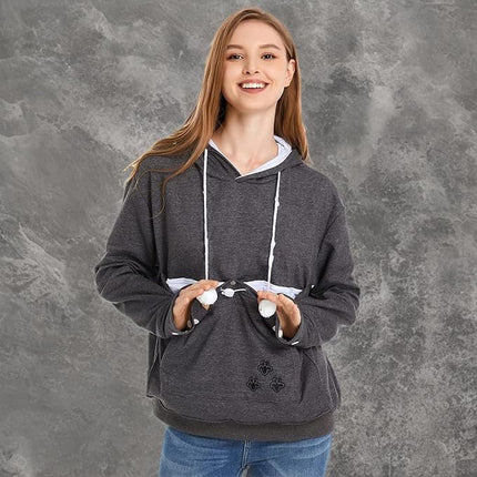 LINYUCHEN Cat Dog Pouch Hoodie Large Pet Pouch Sweatshirt Puppy Kitten Holder Carrier Pullover Shirt Unisex Hoodies