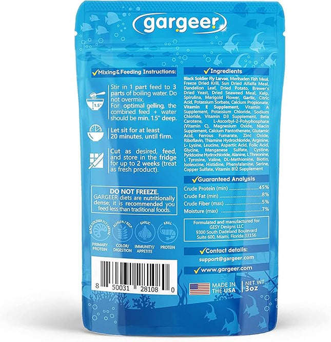 3oz Marine Fish Food for Advanced Breeders. Complete Saltwater Fish Gel Diet. Proudly Made in The USA, Using Premium Ingredients, Ocean Reef Nutrition, Fortified Gourmet Formula. Enjoy...