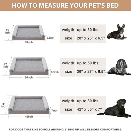 BFPETHOME Dog Beds for Large Dogs, Orthopedic Dog Bed for Medium Large Dogs,Big Waterproof Couch Pet Bed with Removable Washable Cover