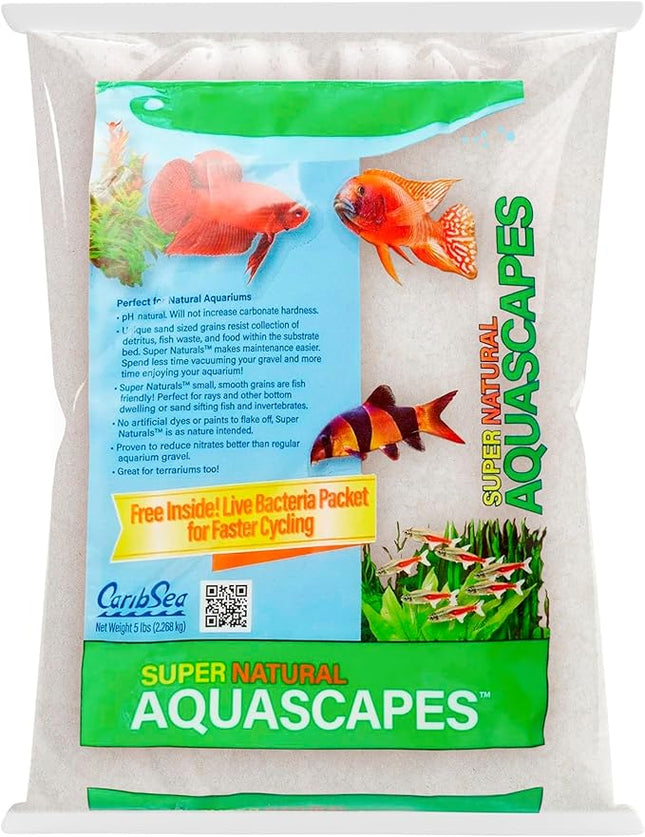 Carib Sea Super Naturals Aquascapes Moonlight Sand - 10 lb - Natural Substrate for Freshwater Aquariums, Perfect for Aquascaping & Creating Stunning Landscapes
