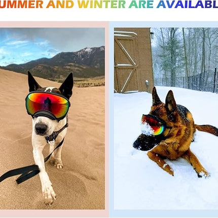 Large Dog Sunglasses with Adjustable Strap UV Protection, Winproof, Suitable for Medium-Large Dogs