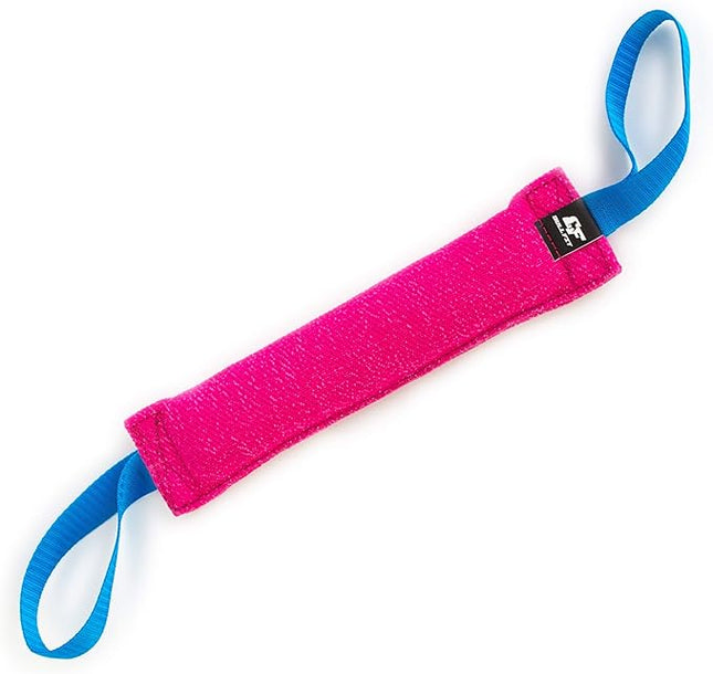 Bull Fit K9 Dog Bite Tug Toy with 2 Strong Handles - Made of Durable & Tear-Resistant French Linen - Perfect for Tug of War, Fetch & Puppy Training - Ideal for Medium to Large Breeds