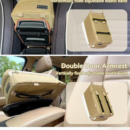 PETSFIT Dog Car Seats for Small Dogs with Safe Protection Hooks, Small Dog Car Seat with Upgraded Safety Tethers, Washable Cushion, Center Console Dog Car Seat (Yellow)