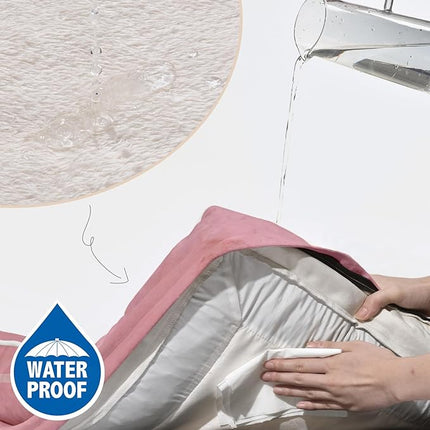 Comfort Expression Orthopedic Dog Bed for Small Dogs 24x16 Inch, Waterproof Supportive Egg Crate Foam Small Pet Bed with Removable Bolsters, Dog Couch with Washable Cover & Non-Slip Bottom, Pink