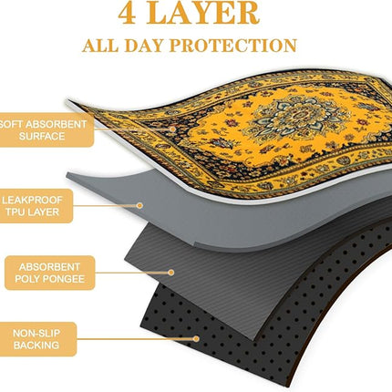 Qeils Washable Pee Pads for Dogs, 2 Pack Reusable Puppy Pads 36"x36" Super Absorbent Leakproof Dog Training Pads, Non-Slip Potty Pads for Crate, Floor, Couch, Whelping Pads Litter Mat Puppy Supplies