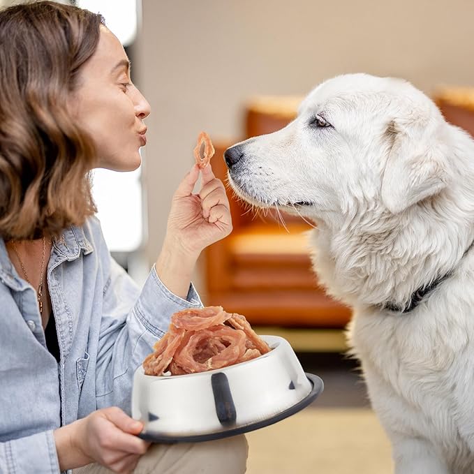 Jungle Calling Chicken Rings Dog Treats, Slow Roasted Chicken Jerky, Rawhide Free Dog Chews, High Protein Training Treats, Hip and Joint Health with Glucosamine, 10.6 oz