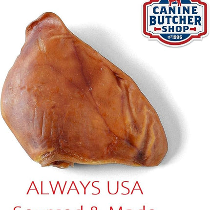 Pig Ears for Dogs, Always USA Made (30-Pack), All Natural, Sourced in USA Pig Ears, Digestible Pork Dog Chew Treat