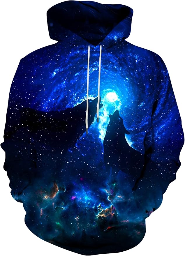 Yasswete Unisex Adults 3D Printed Fashion Hoodies for Men Women Pullover Novelty Sweatshirts with Big Pockets