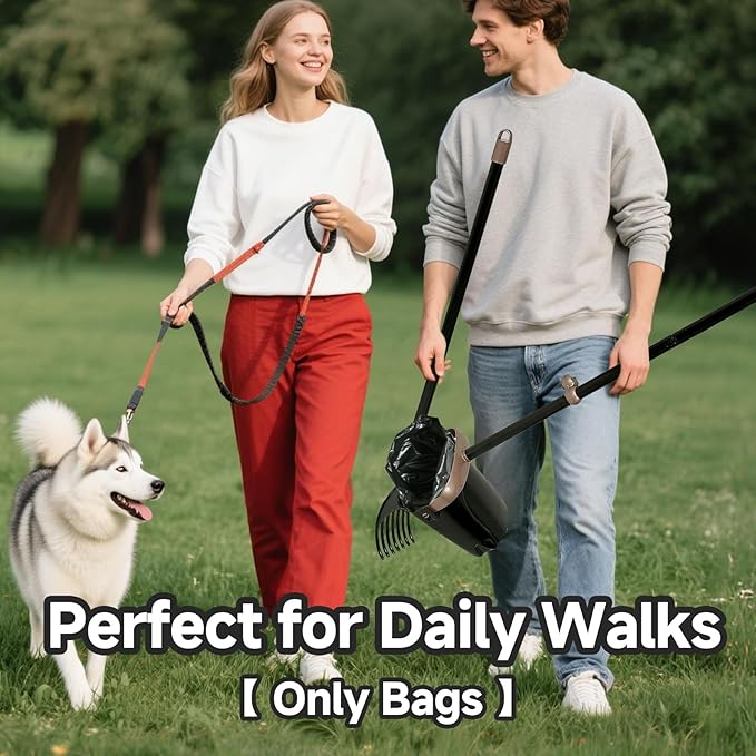 60 Count Pooper Scooper Bags Compatible with Arm and Hammer, Dog Waste Bags with Easy-Tie Handles, Extra Thick with No-Leakage Pet Poop Bag for Swivel Bin and Rake, Multi-Use (Only Dog Poop Bags)