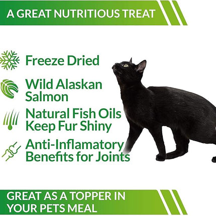 LIFE ESSENTIALS BY CAT-MAN-DOO All Natural Freeze Dried Wild Alaskan Salmon Treats for Cats & Dogs - Single Ingredient No Grain Snack with No Additives or Preservatives, 5 Ounce Bag - 3 Pack