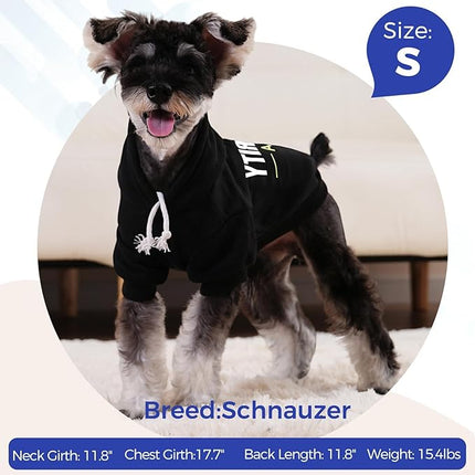 BINGPET Security USA Dog Sweater with Hood and Leash Hole,Warm Fleece Dog Hoodie & Winter Coat for Small to Large Dogs,Cold Weather Pet Clothes(Small)