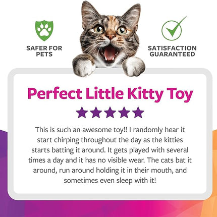 SmartyKat Chickadee Chirp Electronic Sound Cat Toy, Contains Catnip, Battery Powered - Light Brown, One Size