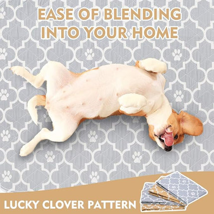 KOOLTAIL Washable Pee Pads for Dogs, 4 Packs Super Absorbent Leakproof & Non-Slip Dog Pee Pad Large, Reusable Puppy Training Pads Waterproof, Pet Mat Rug for Whelping,Floor,Crate Cats Animals, 24"x36"