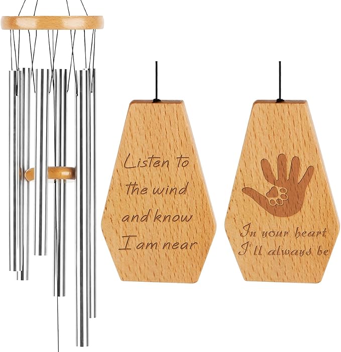 Dog Memorial Gifts Wind Chime, Memorial Gift for Loss of Pet Cat, Loss of Doggy Sympathy Gift, in Memory of Dog Cat Passing Away Remembrance Bereavement, Grieving Pet Owner