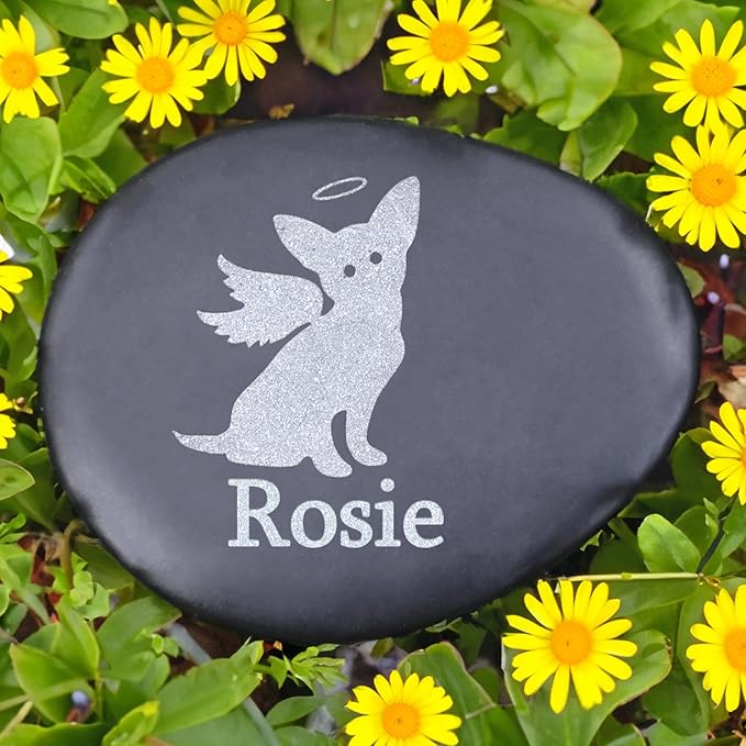 Pet Memorial Stones - Personalized Loss of Dog Sympathy Gifts - Dog Memorial Headstone - Pet Remembrance Gifts - Dog Memorial Gifts for Loss of Dog - Dog Passed Away Gifts - in Memory of Dog