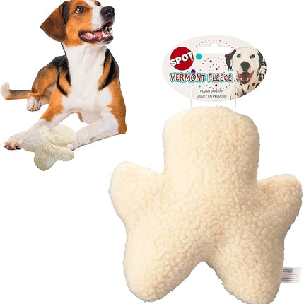 SPOT 8in Vermont Style Fleece Chewman Dog Toy – Soft Plush Squeaky Comfort Toy for Small & Medium Dogs and Puppies – Safe for Light Chewers – No Plastic Parts – Calming Cuddly Pet Toy
