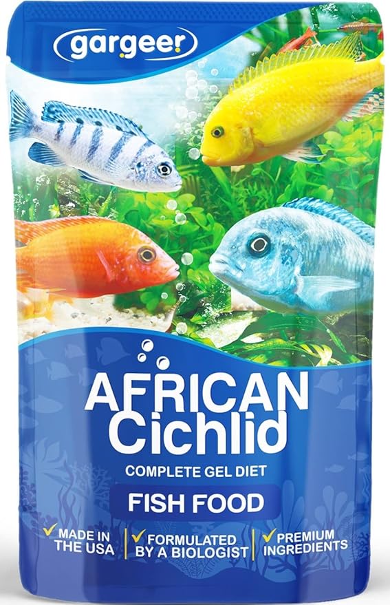 3oz African Cichlid Fish Food for Advanced Breeders. Complete African Cichlid Gel Diet for Both Juveniles & Adults. Made in The USA Using Premium Ingredients, Wild Nutrition Gourmet Formula